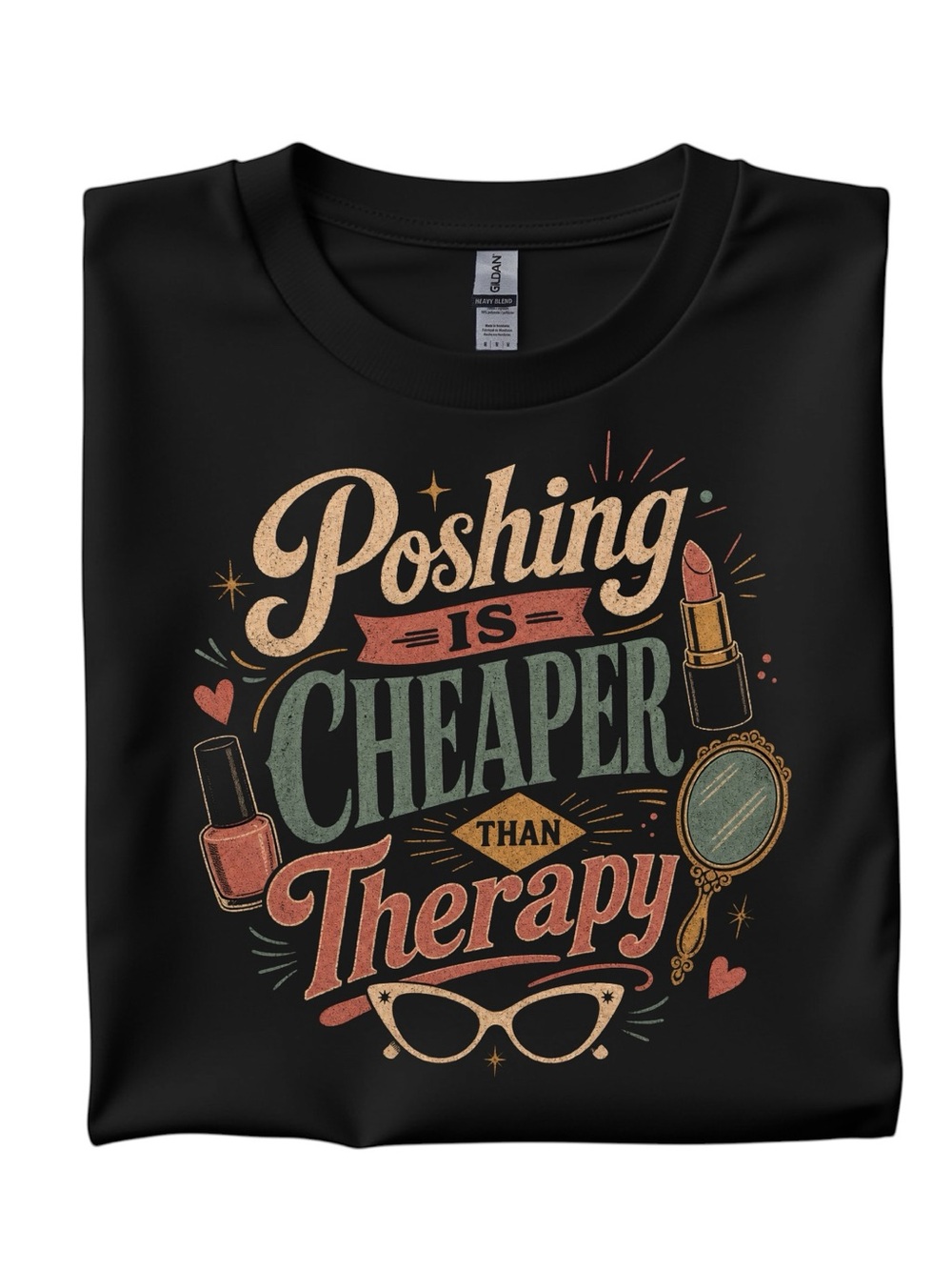 Poshing is cheaper than therapy funny graphic t-shirt. New S M L XL Pick 1 unise